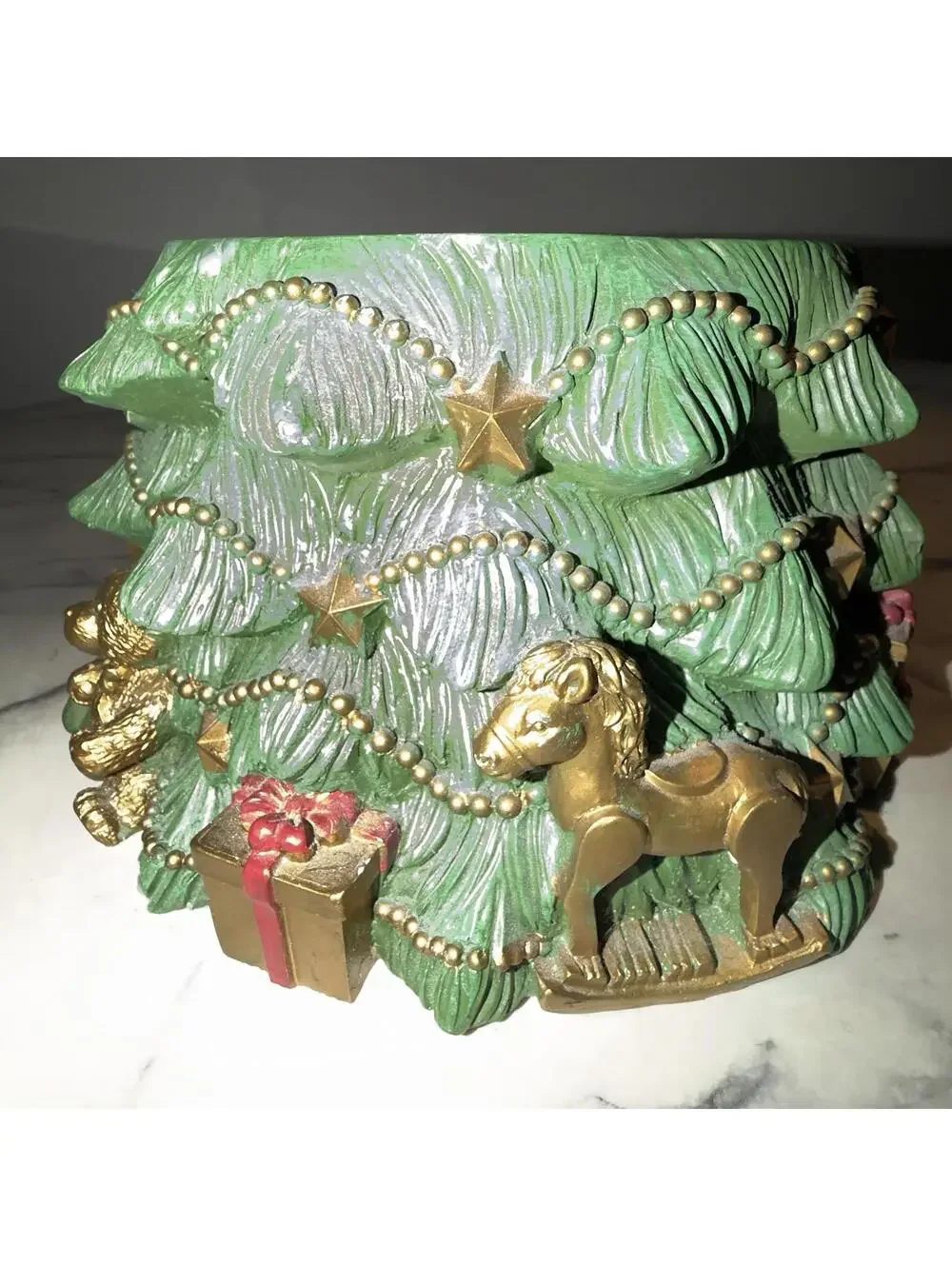 Homeworx by Harry Slatkin Christmas Tree Candle Holder Pedestal Jar Toy Soldier